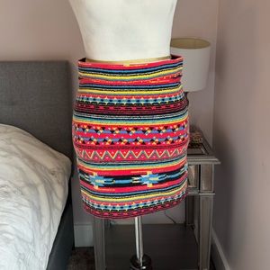 Forever 21 Printed Bodycon Mini Skirt Size L